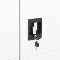 vidaXL Locker Cabinet White 90x40x180 cm Steel - Industrial Design, Ample Storage Space, Durable & Easy to Clean