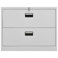 vidaXL Filing Cabinet Light Grey 90x46x72.5 cm Steel | Durable and Stylish Storage Solution