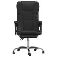 vidaXL Reclining Office Chair Black Faux Leather - Comfort and Style for Your Workspace