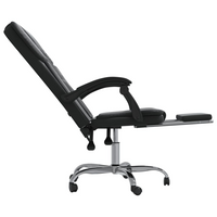 vidaXL Reclining Office Chair Black Faux Leather - Comfort and Style for Your Workspace