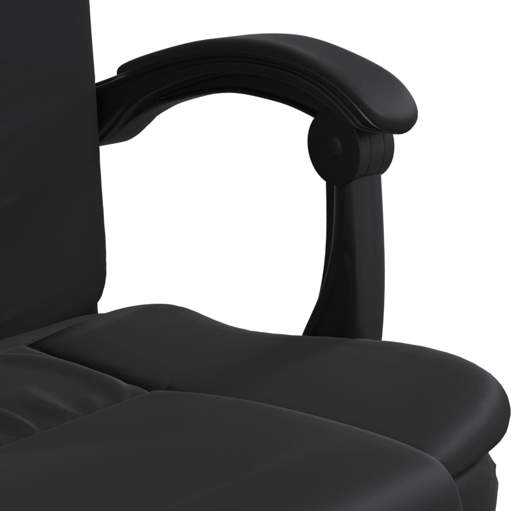 vidaXL Reclining Office Chair Black Faux Leather - Comfort and Style for Your Workspace