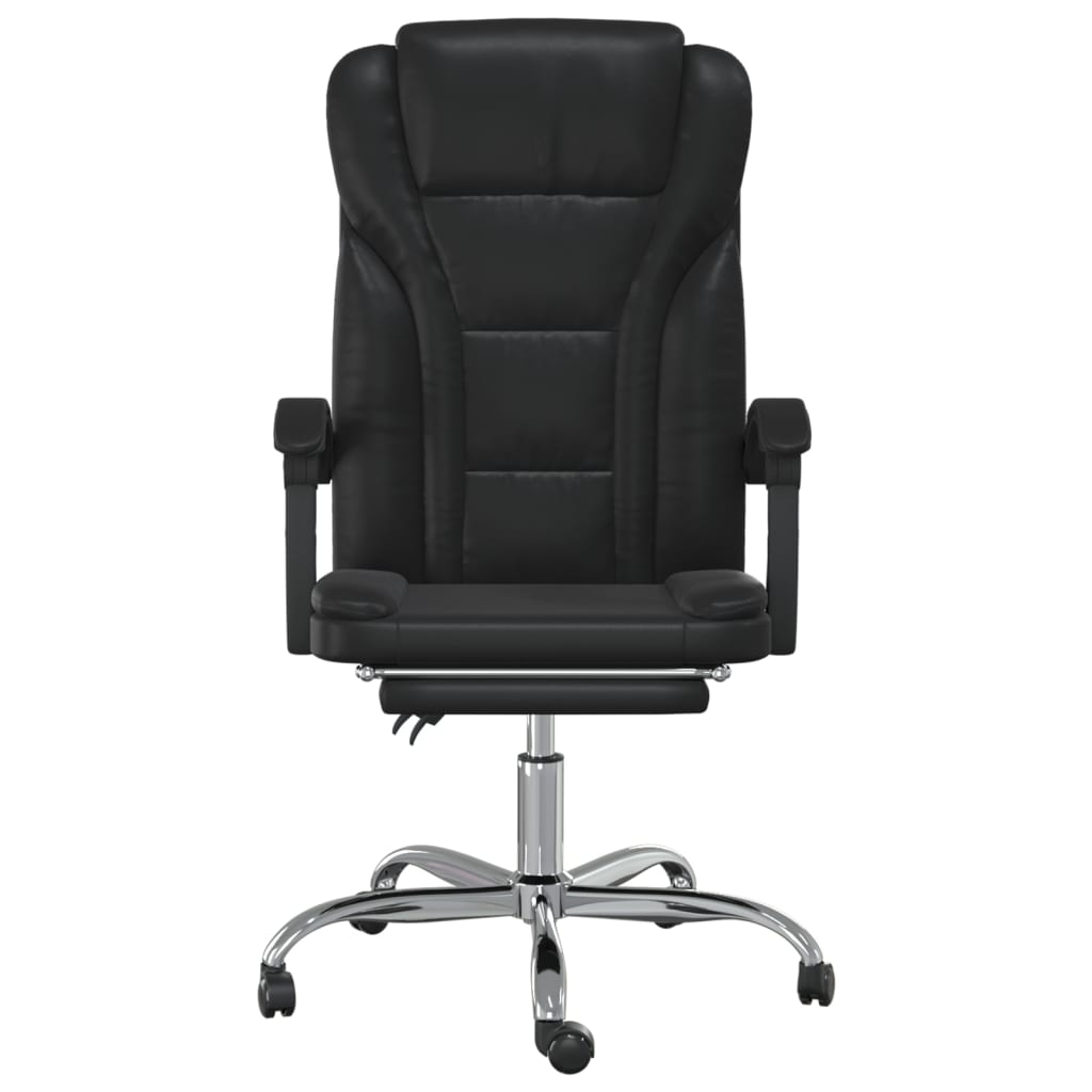 vidaXL Reclining Office Chair Black Faux Leather - Comfort and Style for Your Workspace