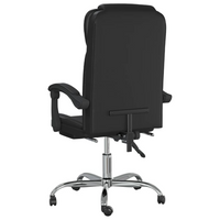 vidaXL Reclining Office Chair Black Faux Leather - Comfort and Style for Your Workspace