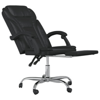 vidaXL Reclining Office Chair Black Faux Leather - Comfort and Style for Your Workspace