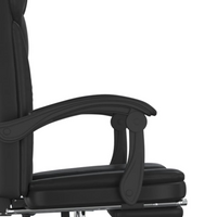 vidaXL Reclining Office Chair Black Faux Leather - Comfort and Style for Your Workspace