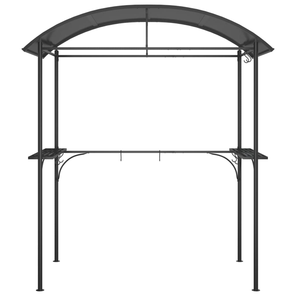 vidaXL BBQ Gazebo with Side Shelves Anthracite 220x115x230 cm Steel