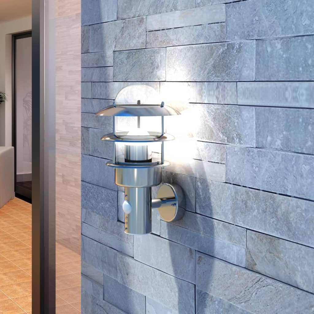 Patio Wall Light Stainless Steel Lamp | Rust Resistant, Waterproof, Motion Sensor - Outdoor Lighting