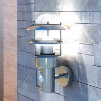 Patio Wall Light Stainless Steel Lamp | Rust Resistant, Waterproof, Motion Sensor - Outdoor Lighting