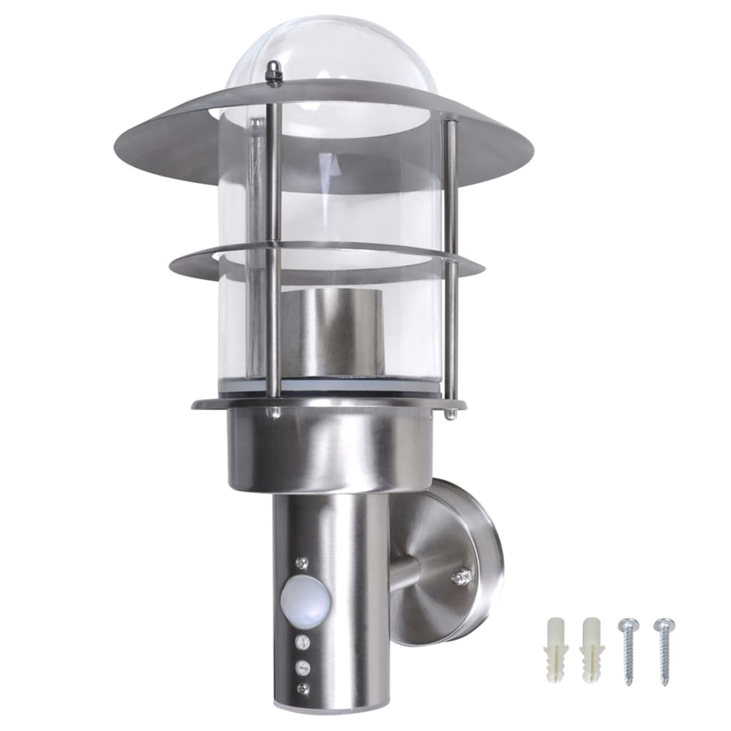 Patio Wall Light Stainless Steel Lamp | Rust Resistant, Waterproof, Motion Sensor - Outdoor Lighting