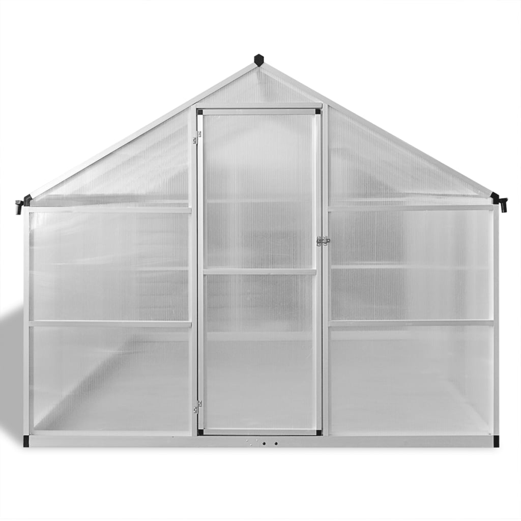 vidaXL Reinforced Aluminium Greenhouse with Base Frame 7.55 m²