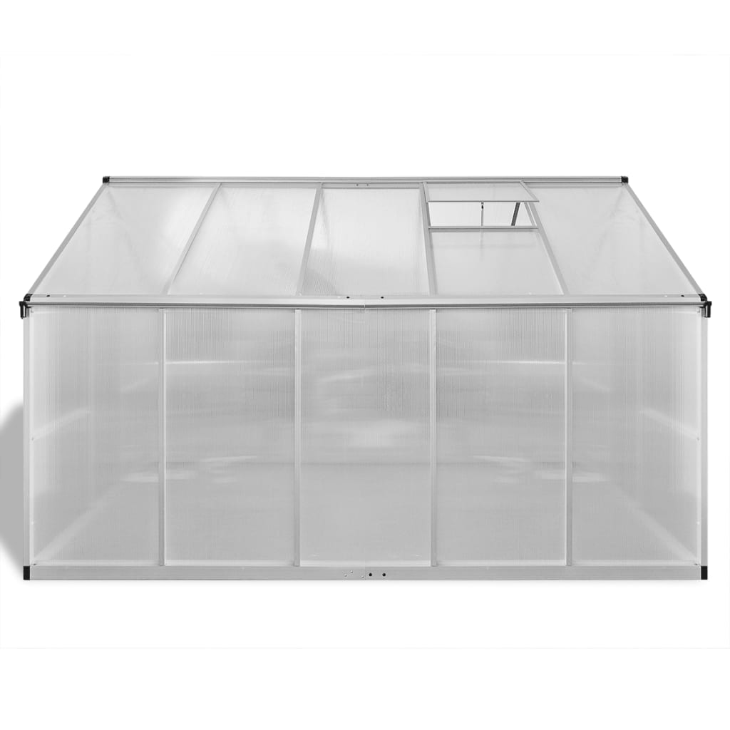 vidaXL Reinforced Aluminium Greenhouse with Base Frame 7.55 m²