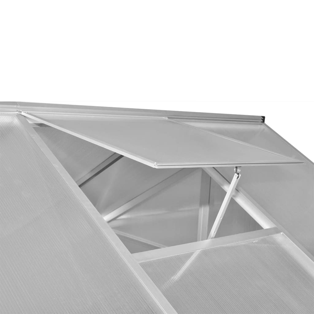 vidaXL Reinforced Aluminium Greenhouse with Base Frame 7.55 m²