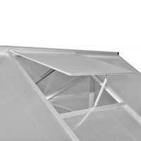 vidaXL Reinforced Aluminium Greenhouse with Base Frame 7.55 m²