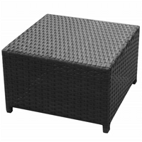 vidaXL 8 Piece Garden Lounge Set with Cushions Poly Rattan - Black