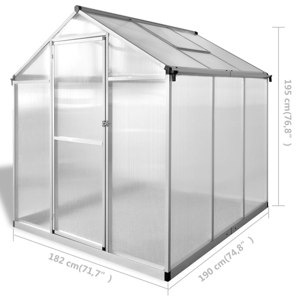 vidaXL Greenhouse Reinforced Aluminium 3.46 m² - Protect Your Plants in All Seasons