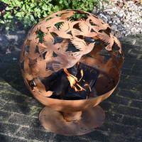 Esschert Design Fire Pit Laser Cut Birds Rust - Create a Cozy Atmosphere in Your Garden