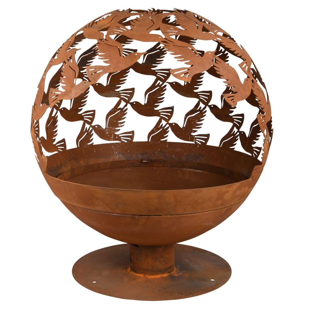 Esschert Design Fire Pit Laser Cut Birds Rust - Create a Cozy Atmosphere in Your Garden