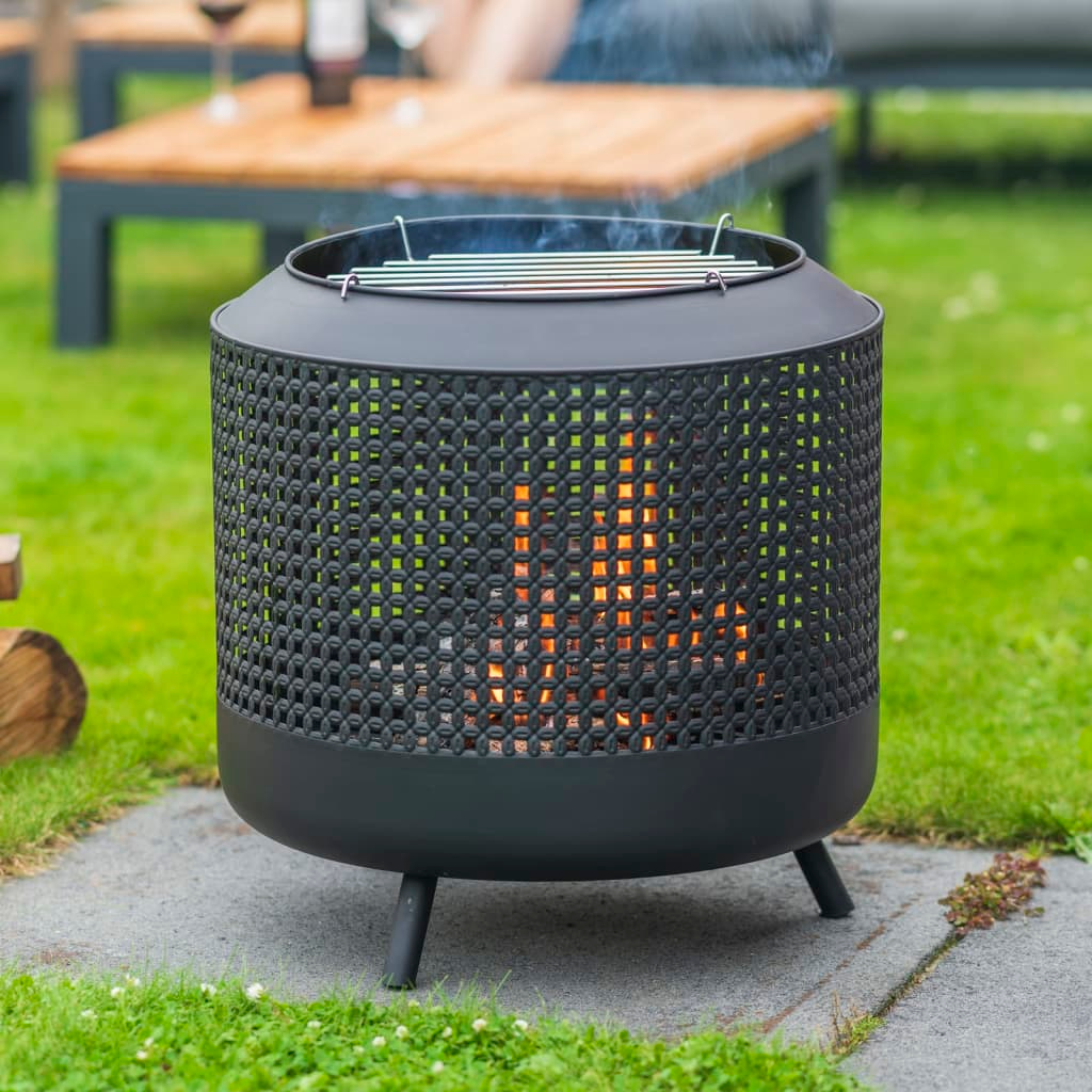 RedFire Fire Basket with BBQ Grill Midland Black - Outdoor Cooking Made Easy