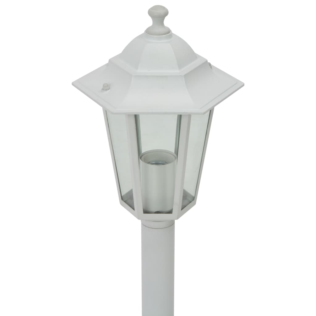 vidaXL Garden Post Lights 6 pcs E27 110 cm Aluminium White - Illuminate and Beautify Your Garden