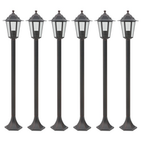 vidaXL Garden Post Lights 6 pcs E27 110 cm Aluminium Bronze - Illuminate Your Garden with Style