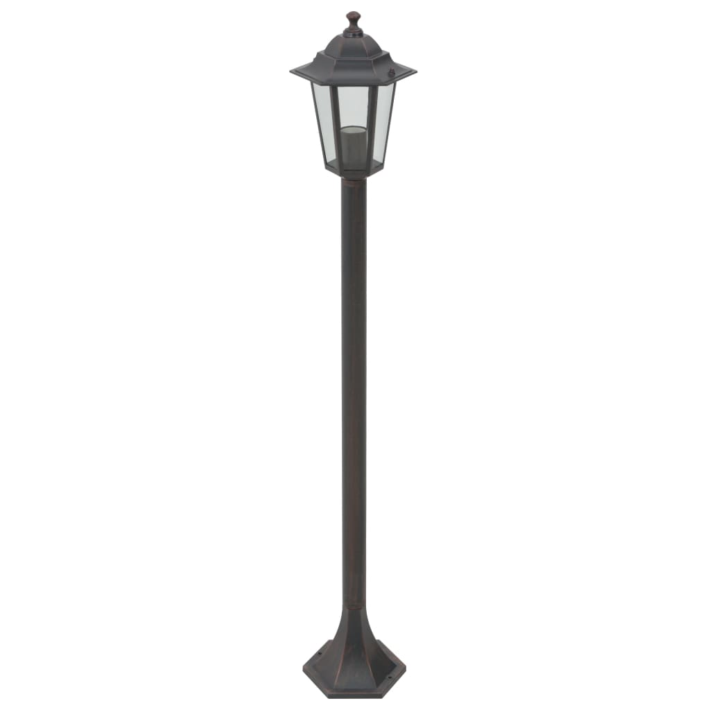 vidaXL Garden Post Lights 6 pcs E27 110 cm Aluminium Bronze - Illuminate Your Garden with Style