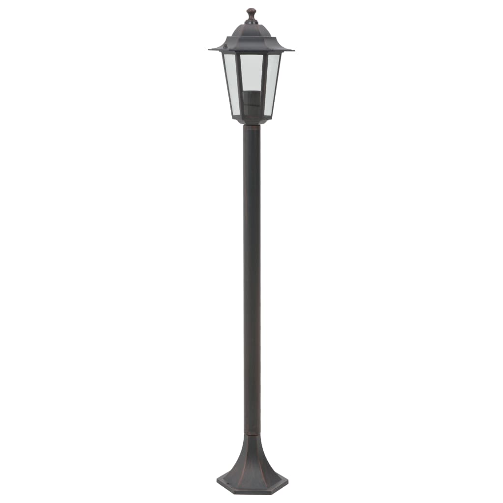 vidaXL Garden Post Lights 6 pcs E27 110 cm Aluminium Bronze - Illuminate Your Garden with Style