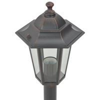 vidaXL Garden Post Lights 6 pcs E27 110 cm Aluminium Bronze - Illuminate Your Garden with Style