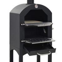 vidaXL Charcoal Fired Outdoor Pizza Oven with Fireclay Stone