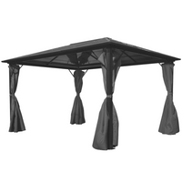 vidaXL Gazebo with Curtain Anthracite Aluminium 400x300 cm