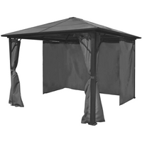 vidaXL Gazebo with Curtain Anthracite Aluminium 300x300 cm