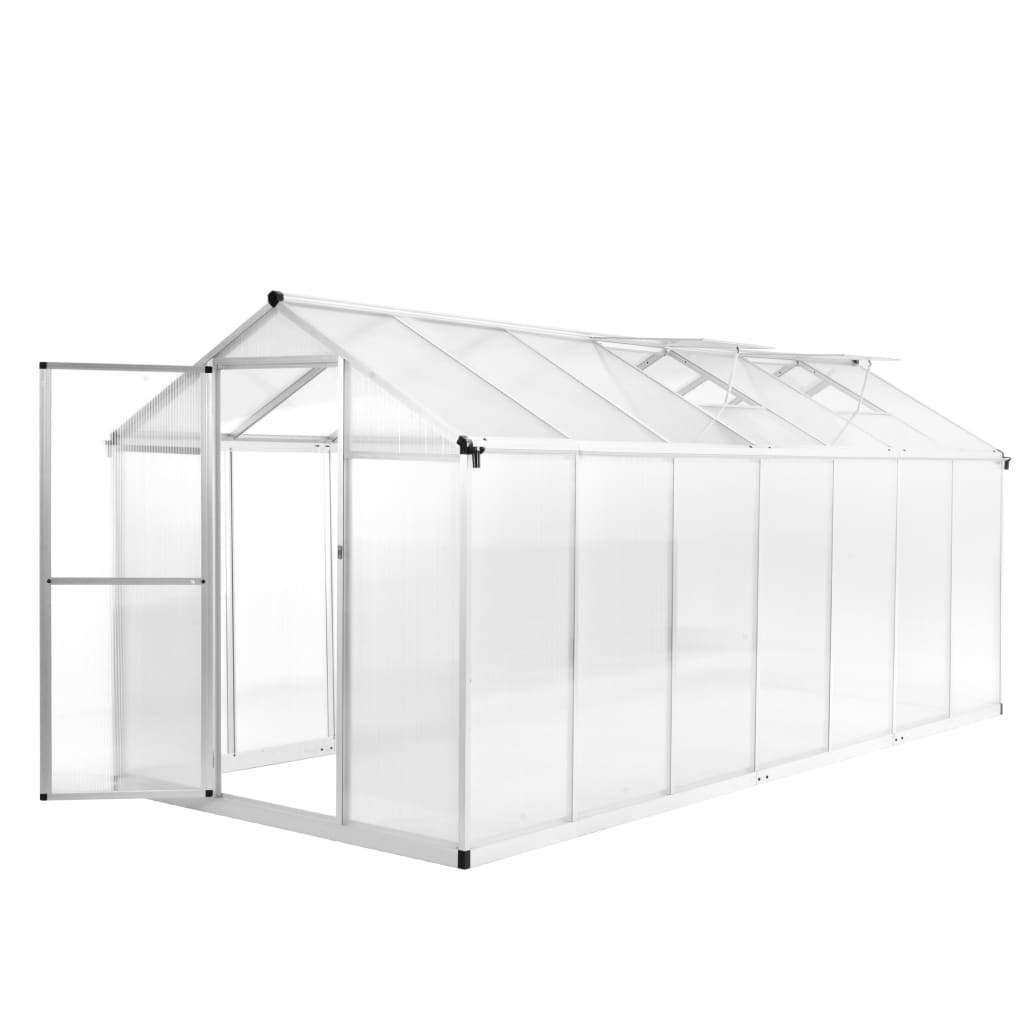 vidaXL Greenhouse Aluminium 421x190x195 cm 15.6 m³ - Durable and Thermally Insulated