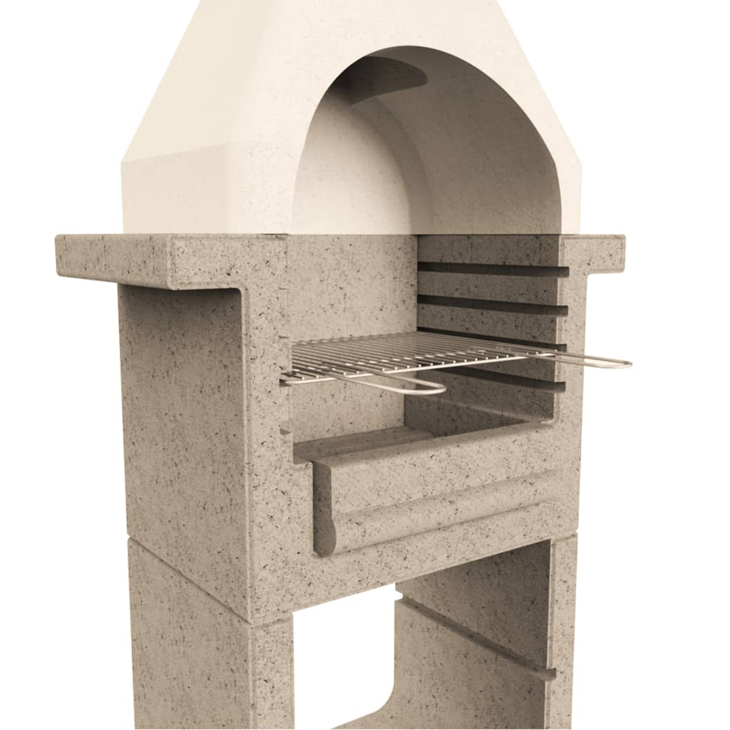 vidaXL Concrete Charcoal BBQ Stand with Chimney - Stable and Sturdy