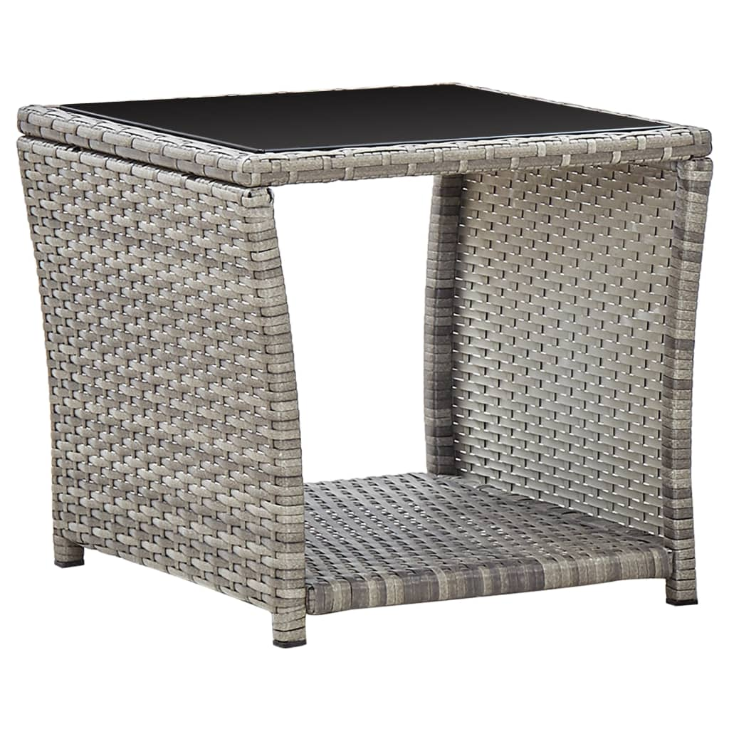 vidaXL Coffee Table Grey 45x45x40 cm - Modern Outdoor Furniture