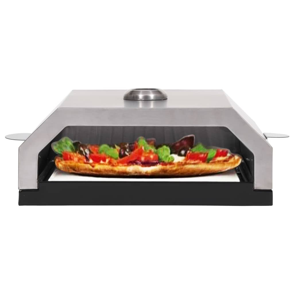 vidaXL Pizza Oven with Ceramic Stone for Gas Charcoal BBQ