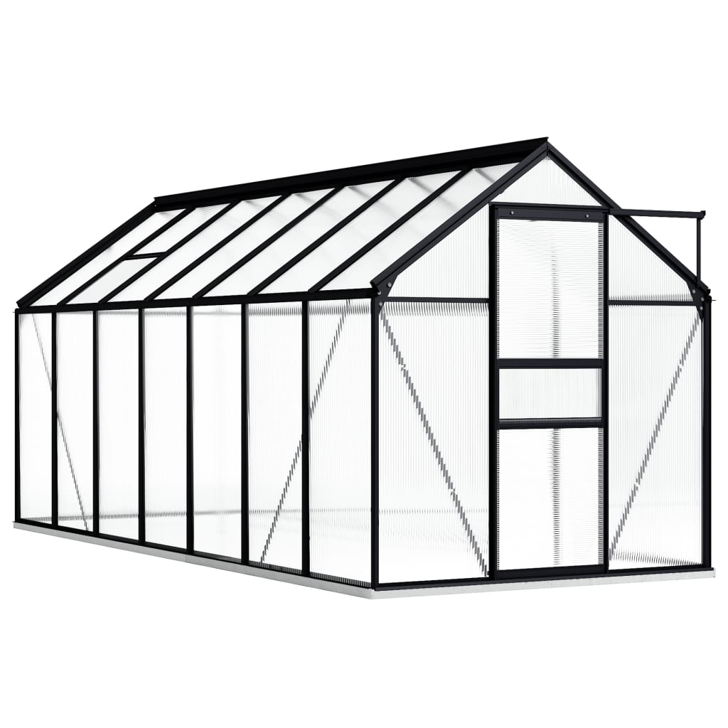 vidaXL Greenhouse with Base Frame Anthracite Aluminium 8.17 m²