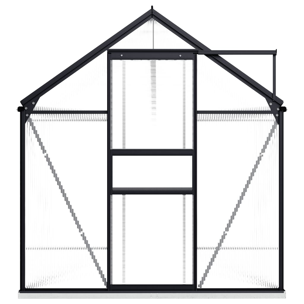 vidaXL Greenhouse with Base Frame Anthracite Aluminium 5.89 m²