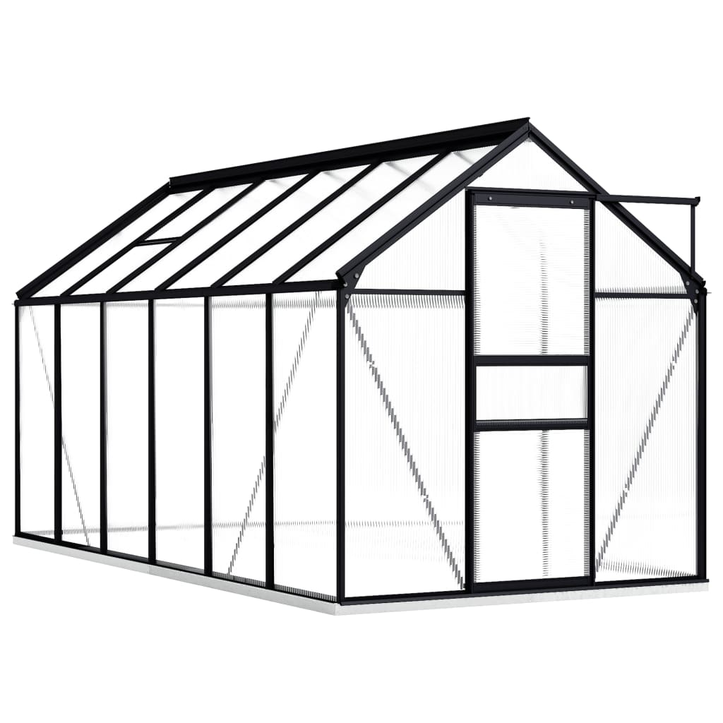 vidaXL Greenhouse with Base Frame Anthracite Aluminium 7.03 m²