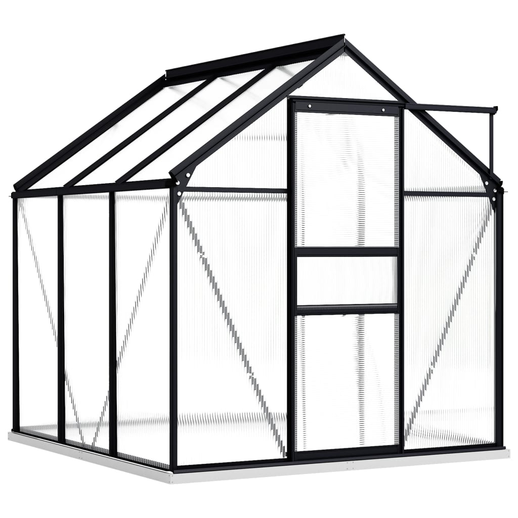 vidaXL Greenhouse with Base Frame Anthracite Aluminium 3.61 m²