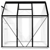 vidaXL Greenhouse with Base Frame Anthracite Aluminium 3.61 m²