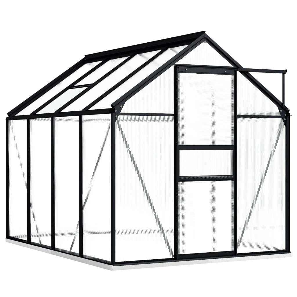 vidaXL Greenhouse with Base Frame Anthracite Aluminium 4.75 m²