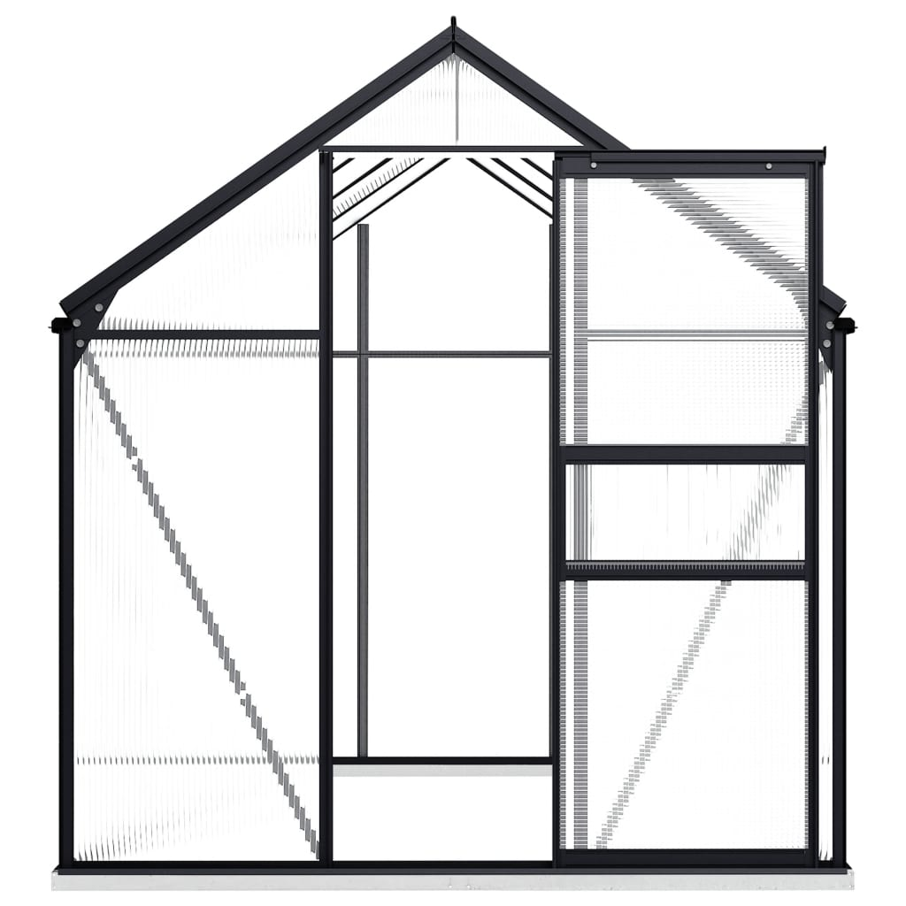 vidaXL Greenhouse with Base Frame Anthracite Aluminium 4.75 m²