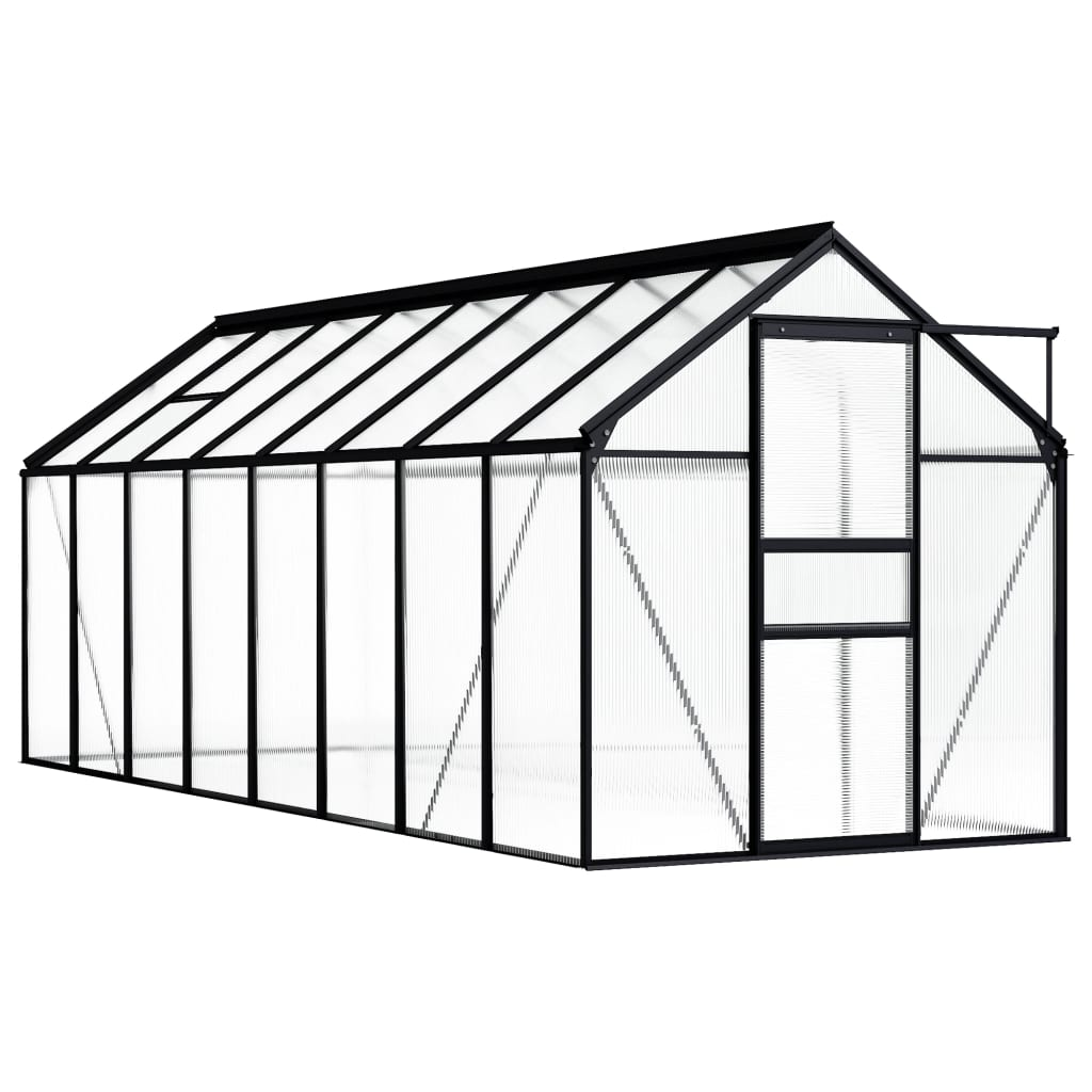 vidaXL Greenhouse Anthracite Aluminium 9.31 m² - Protect and Grow Your Plants with Ease