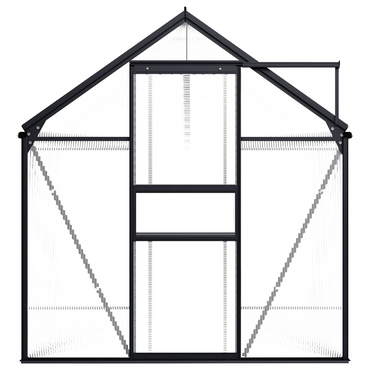 vidaXL Greenhouse Anthracite Aluminium 5.89 m² - UV Resistant, Easy to Assemble