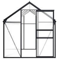 vidaXL Greenhouse Anthracite Aluminium 5.89 m² - UV Resistant, Easy to Assemble