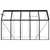 vidaXL Greenhouse Anthracite Aluminium 5.89 m² - UV Resistant, Easy to Assemble