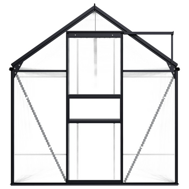 vidaXL Greenhouse Anthracite Aluminium 7.03 m² - UV Resistant, Easy Assembly