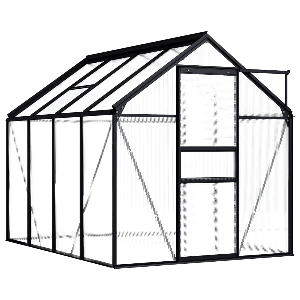 vidaXL Greenhouse Anthracite Aluminium 4.75 m² - Protect Your Plants with a Spacious and Sturdy Greenhouse