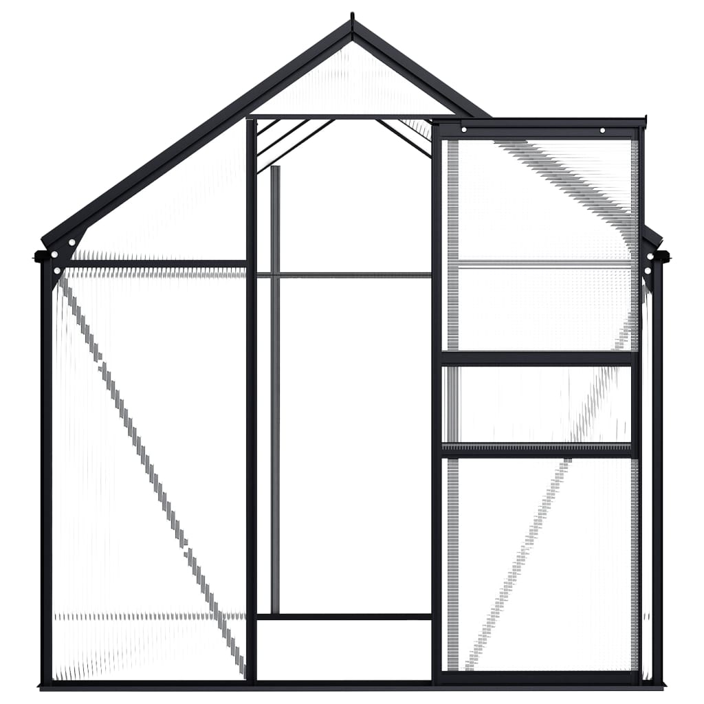 vidaXL Greenhouse Anthracite Aluminium 3.61 m² - Protect Your Plants All Year Round