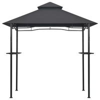 vidaXL BBQ Gazebo 240x150x255 cm Anthracite Steel