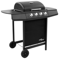 vidaXL Gas BBQ Grill with 4 Burners Black (FR/BE/IT/UK/NL only)